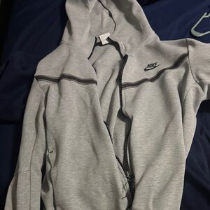 Nike Light Gray Full-Zip Hoodie